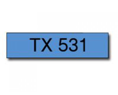 BROTHER P-Touch TX-531 black on blue 12mm