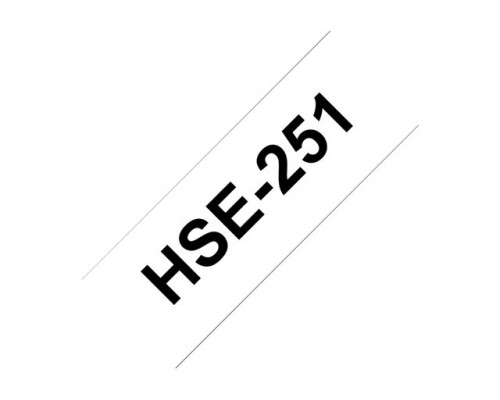 BROTHER HSe251 tape zwart op wit 23,6 mm