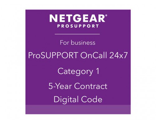NETGEAR ProSupport Maintenance Contract OnCall 24x7 Cat.1 - HardwareReplacement NBD - 5 Years Warranty Extension - electronicLicense