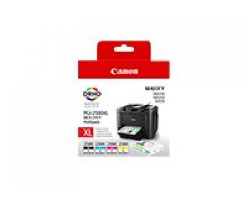 CANON PGI-2500XL B/C/M/Y inktcartridge zwart en drie kleuren high capacity multipack