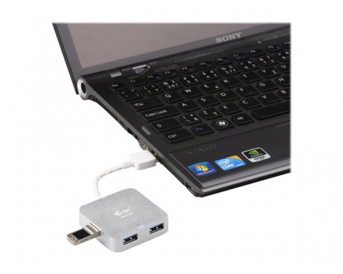 I-TEC USB 3.0 Metal Passive HUB 4 Port without power adapter for Notebook Ultrabook Tablet PC Support Win and Mac OS