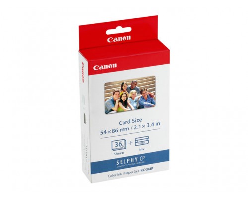 CANON KC-36IP photo paper inktjet 54x86mm 36 sheets 10-pack with color ink cartridge for CP-100