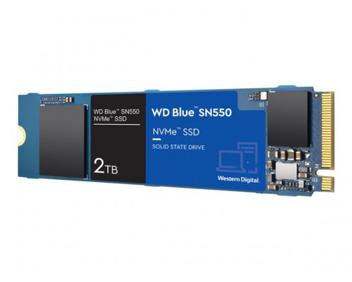 WD Blue SN550 NVMe SSD 2TB M.2 NVMe SSD PCIe Gen 3.0 Up to 2400MB/s Read/1950MB/s Write