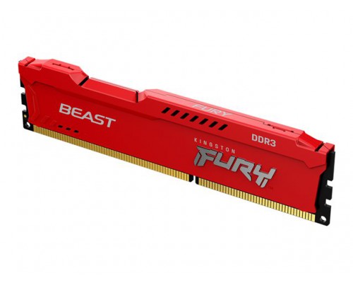 KINGSTON 8GB 1600MHz DDR3 CL10 DIMM Kit of 2 FURY Beast Red