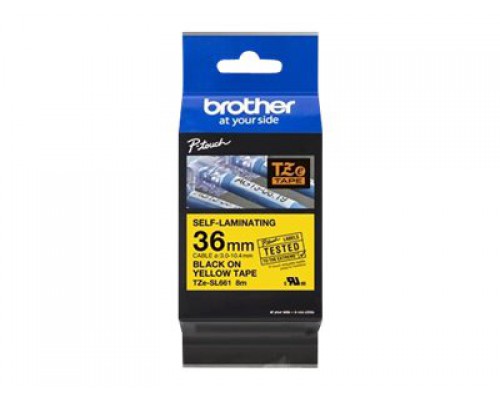 BROTHER TZeSL661 tape Black on Yellow 36mm