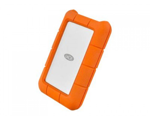 LACIE RUGGED Secure 2TB USB-C USB3.1 Drop- crush- and rain-resistant for all-terrain use orange