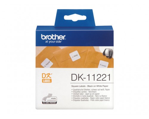 BROTHER quadratic labels  23 x 23 mm  white for P-touch QL-550/QL-500/QL-500A/QL-560VP/QL-560/QL-570/QL-580N/QL-650TD etc.