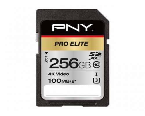 PNY Memory Card 256GB SD Pro ELITE SDXC CLASS 10 UHSI U3