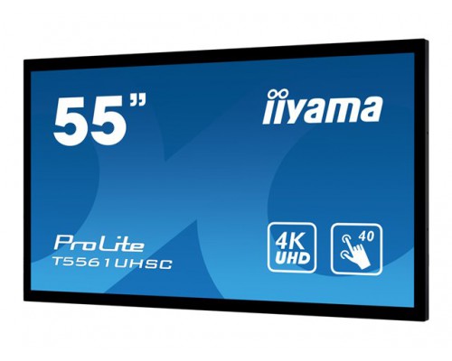 IIYAMA T5561UHSC-B1 55inch 140cm LCD Projective Capacitive 40-Points Touch 4K UHD Bezel Free IPS