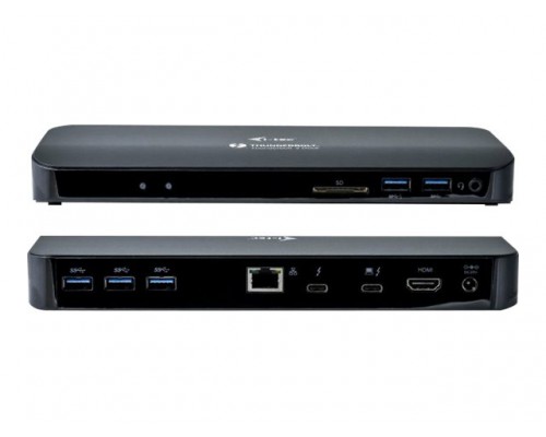 I-TEC Thunderbolt3 Dual 4K Docking Station 2x 4K or 1x 5K 2x TB3 1x HDMI 1x GLAN 5x USB 3.0 1x SD Cardreader 1x Audio/Mic 85W PD