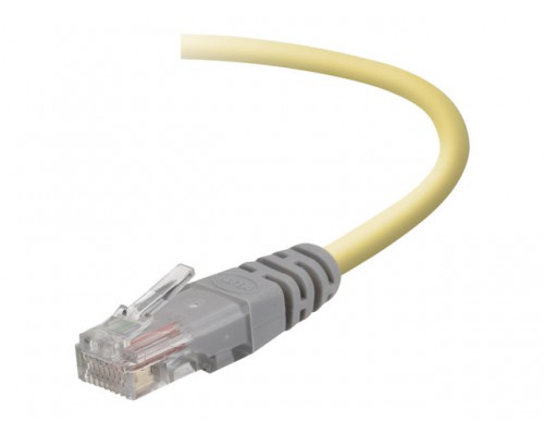 BELKIN crossover cable Cat5e UTP 1m yellow with grey connectors patch cable in bag