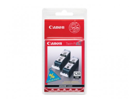 CANON PGI-520BK inktcartridge zwart standard capacity 2-pack blister zonder alarm