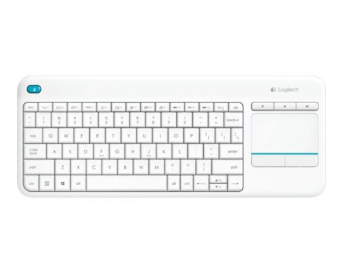 LOGITECH Wireless Touch Keyboard k400 Plus - INT WHITE