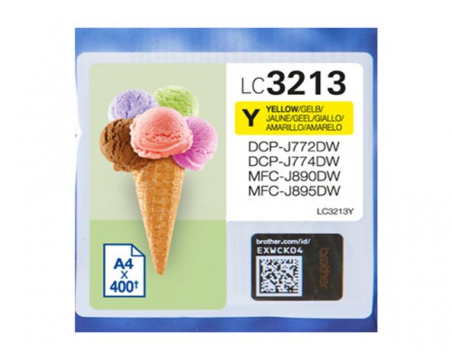 BROTHER LC3213Y High capacity 400-page yellow ink cartridge