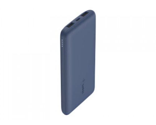 BELKIN 10K mAh Power Bank with USB-C 15W Dual USB-A 15cm USB-A to C Cable Blue
