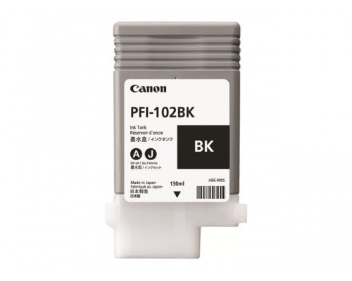 CANON PFI-102BK dye inktcartridge zwart standard capacity 130ml 1-pack