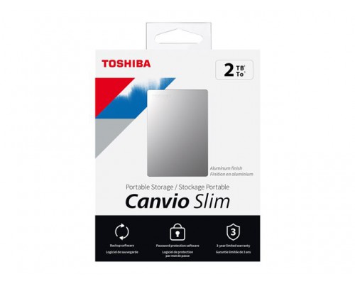 TOSHIBA Canvio Slim 2TB USB3.2 silver
