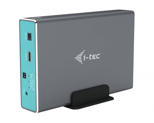 I-TEC USB-C 3.1/3.0 MySafe External Enclosure for 2x 6.5cm 2.5inch SATA HDD/SSD RAID 0/1/JBOD USB-C G.2 up to 10Gbs Alucase