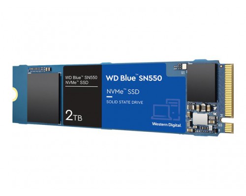 WD Blue SSD SN550 NVMe 2TB M.2 2280 PCIe Gen3 8Gb/s internal single-packed