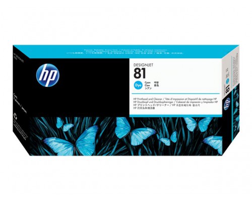 HP 81 originele printkop cyaan standard capacity 1-pack dye