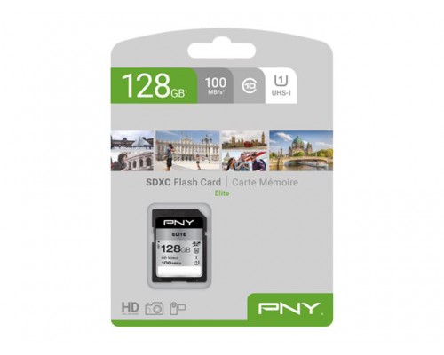 PNY Memory Card SD ELITE 128GB SDHC CLASS 10