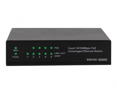 EMINENT EM4430  10/100 Unmanaged PoE Switch 5 ports 4 port PoE