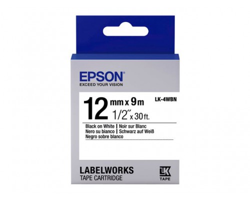 EPSON LK-4WBN Standard Noir/Blanc 12/9