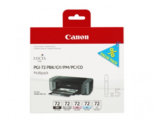 CANON PGI-72 PBK/GY/PM/PC/CO inktcartridge zwart en kleur standard capacity combopack