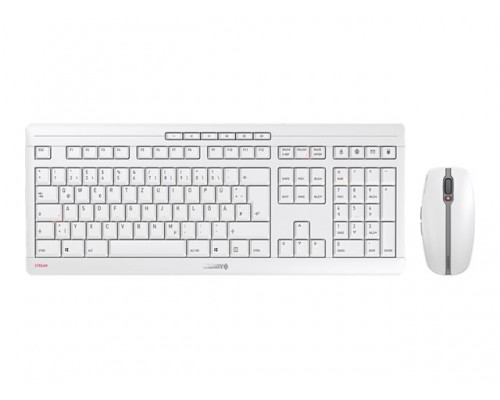 CHERRY Stream Desktop Keyboard and Mouse Pale Grey (EU)