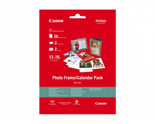CANON 2xPhotoframe / Calender 2x white envelopes Canon Photo Paper Plus Glossy II (PP-201) 20 Sheet