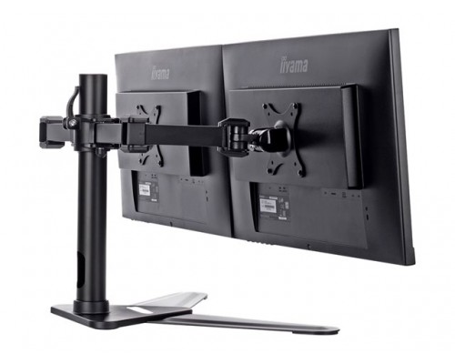 IIYAMA DS1002D-B1 Dual-Monitor table bracket with foot for Displays 10-30Zoll VESA 75x75 mm oder 100x100 mm weight 10 Kg