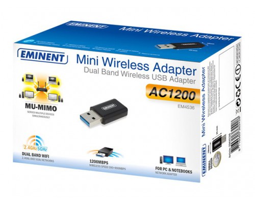 EMINENT Wireless AC1200 MU-MIMO usb adapter micro stick