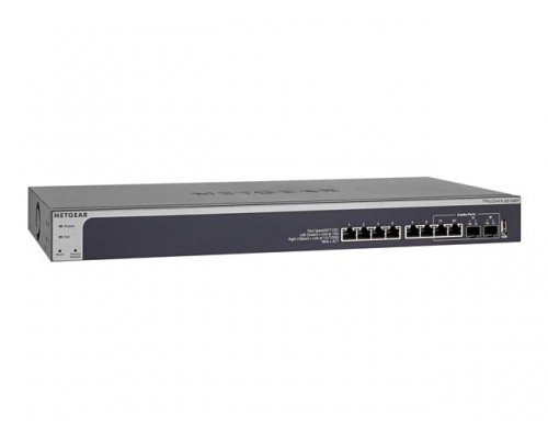 NETGEAR 8-Port 10-Gigabit Ethernet Smart Switch + 2 shared combo copper/SFP+ Fiber ports
