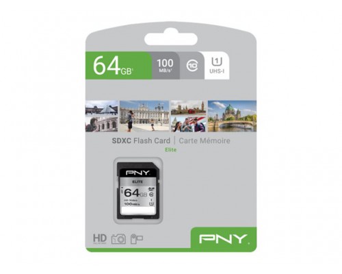 PNY Memory Card SD ELITE 64GB SDHC CLASS 10