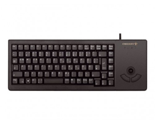 CHERRY mechanical keyboard with low profile keys 89 USB integrated optical trackball black