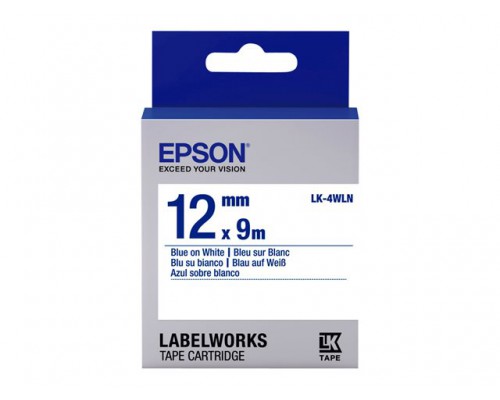 EPSON LK-4WLN Standard Bleu/Blanc 12/9