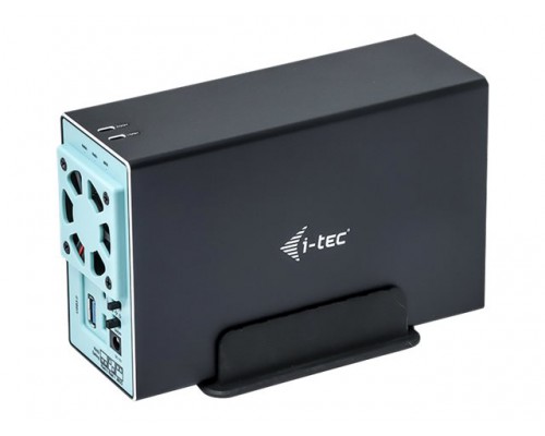 I-TEC USB 3.0/USB-C MySafe External Enclosure for 2x 8.9cm 3.5inch SATA HDD/SSD RAID 0/1/JBOD up to 5Gbps Alucase