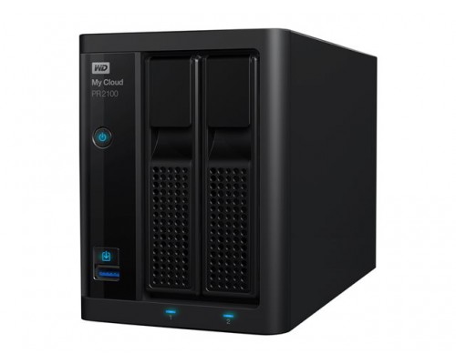 WD My Cloud Pro PR2100 20TB 2Bay NAS 2xHDD 1,6GHz QuadCore processor 4Gb RAM RAID 0 1 JBOD 2xUSB3.0 External RTL