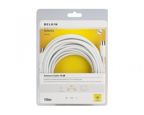 BELKIN 75dB Antenna Coax Cable 10m White