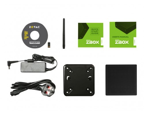 ZOTAC ZBOX MI620 Nano Mini-PC Barebone Intel Core i3-8130U 2x260-pin DDR4-2133/2400 SODIMM 1x2.5 SATA 6.0 Gbps HDD/SSD