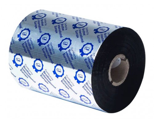 BROTHER Black ribbon premium wax 110mm x 600m sold in 6-pack