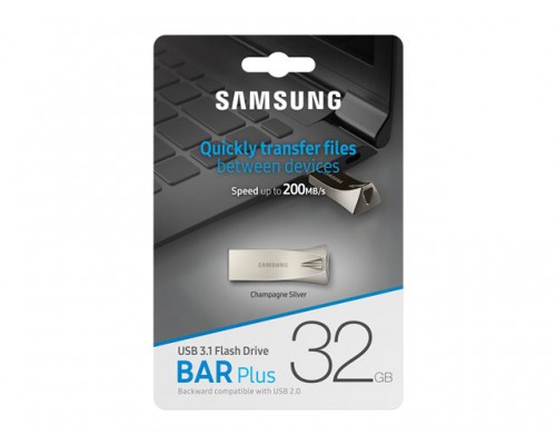 SAMSUNG BAR PLUS 32GB USB 3.1 Champagne Silver