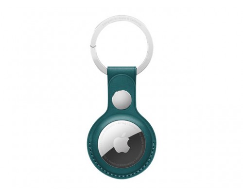 APPLE AirTag Leather Key Ring Forest Green