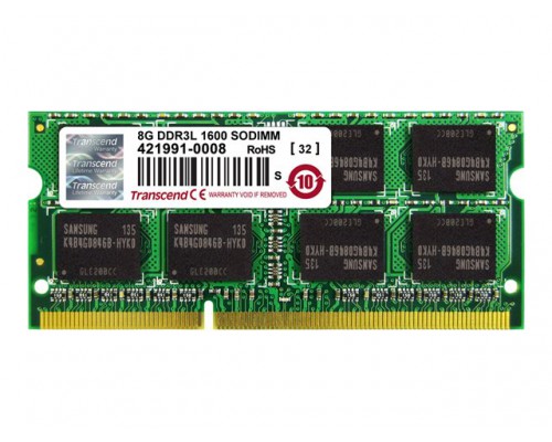 TRANSCEND soDIMM TS DDR3  8GB - 1600MHz 1.35 Volt - 2Rx8 - Transcend notebook memory module low voltage so-Dimm