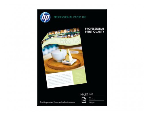 HP Professional matt paper inktjet 180g/m2 A4 100 sheets 1-pack double sided