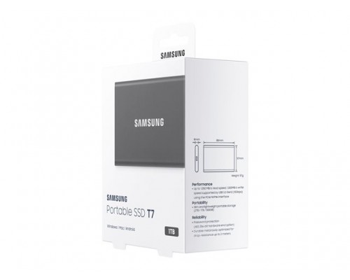 SAMSUNG Portable SSD T7 1TB extern USB 3.2 Gen 2 indigo titan grey