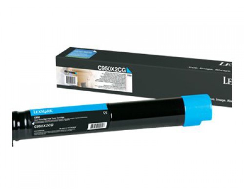 LEXMARK C950 tonercartridge cyaan standard capacity 24.000 paginas 1-pack