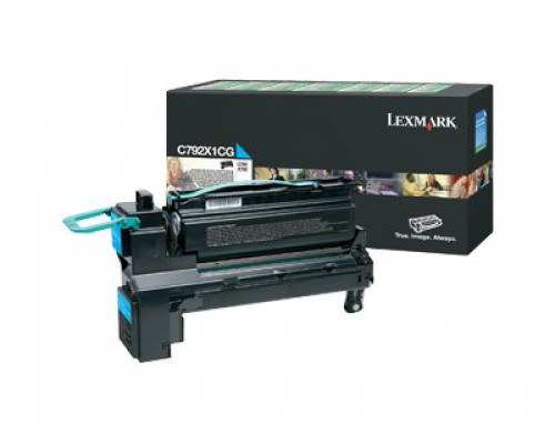 LEXMARK C792 toner cyaan standard capacity 20.000 pagina s 1-pack return program