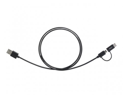 PNY 2 in 1 USB-A-Micro-USB/USB-C 2.0 1M black