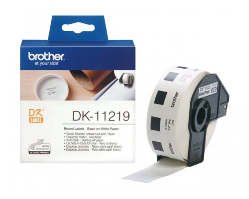 BROTHER P-Touch DK-11219 die-cut round label 12x12mm 1200 labels